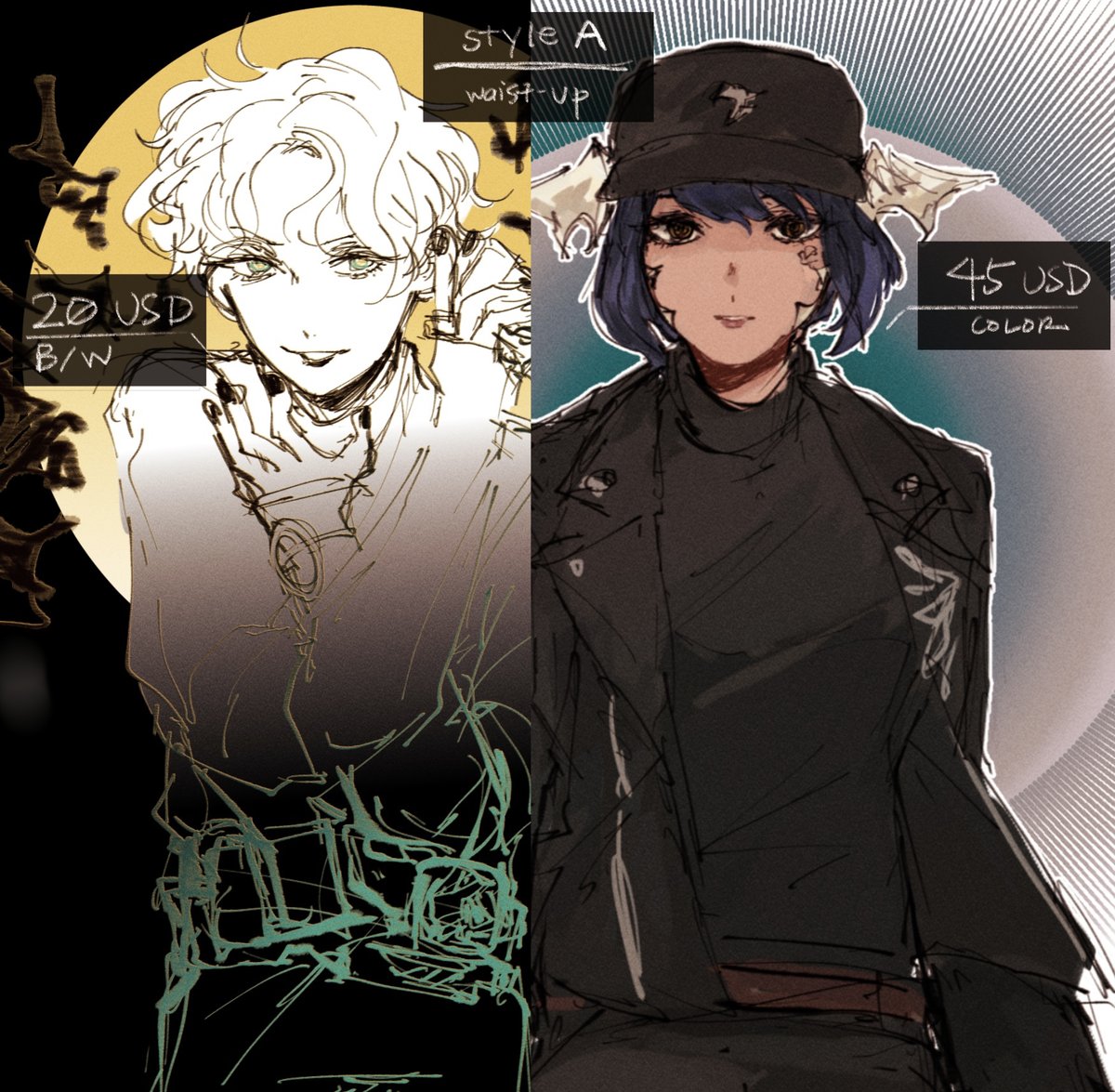 houkagochem's tweet photo. [RT❤️] waist up commissions are open, thank you for the wait. ill be taking thru dms or email at chromaticafe @ gmail. more info in replies, prices are for each character. https://t.co/IlyQCRS3sn
