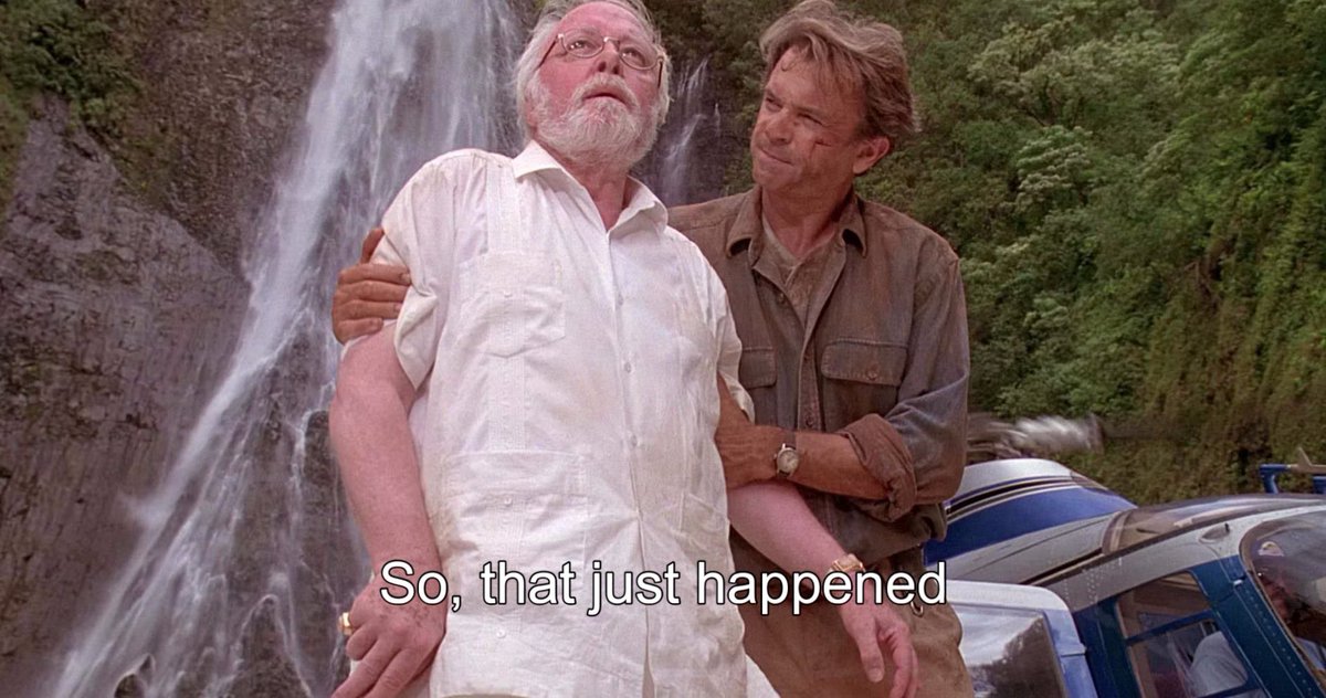 crazy that jurassic park was the origin of this line