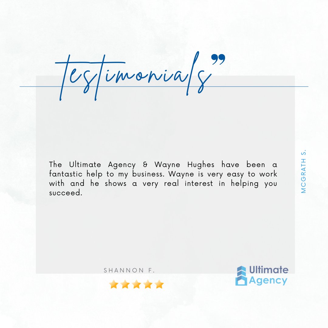 What our MEMBERS says ABOUT US.

"FANTASTIC HELP TO MY BUSINESS"

See how we have transformed some of Australia's most progressive real estate businesses. Learn how we can assist you in taking your agency to the next level.

Visit our website ultimateagency.com.au