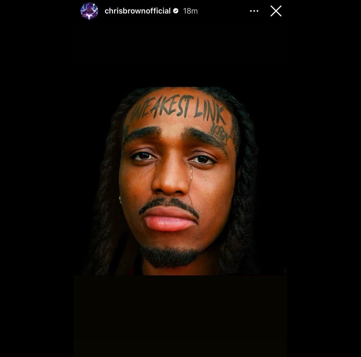 plugpiece's tweet photo. #chrisbrown reacts to Quavo’s response, “I got excited for nothing” .           #ChrisBrown #Quavo #plugpiece https://t.co/7MBuCMyVlO