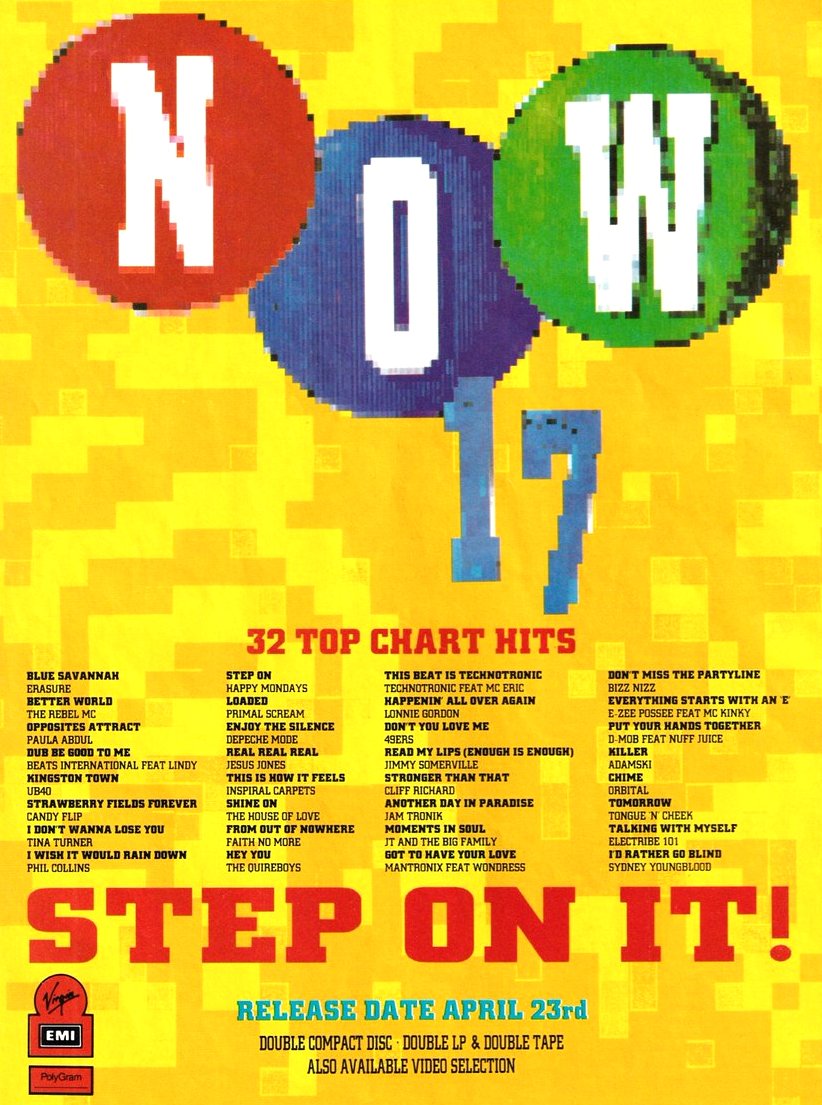 #OnThisDay 1990 - Now 17 was released in the UK with tracks from the Happy Mondays, Beats International, Adamski, Primal Scream and Paula Abdul among others. #90s