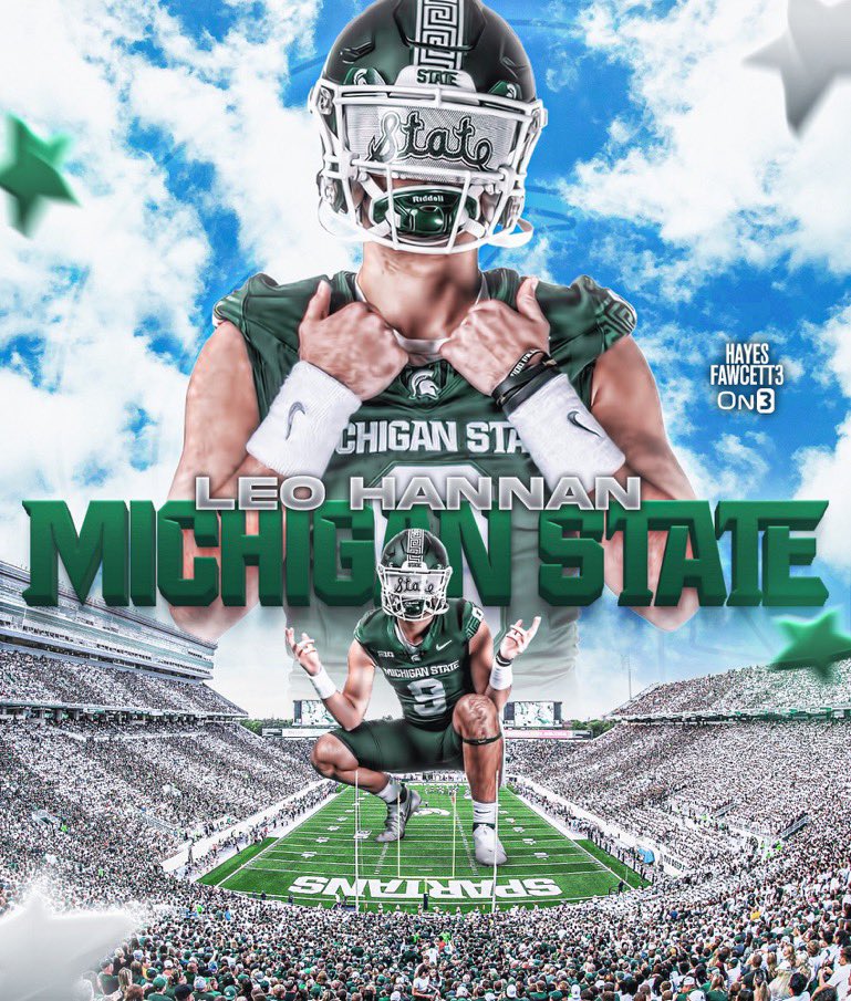 LeoRHannan's tweet photo. Committed! Thank you to all my coaches and teammates who push me everyday. Huge thank you to my family for supporting me and being by my side. 

Go Green! 💚🤍🖤

@ServiteFootball @MSU_Football @CoachReino @classicqb @GregBiggins @Hayesfawcett3 @Throw_2_Win @3dqb_SoCal https://t.co/Pt20SOVkMg