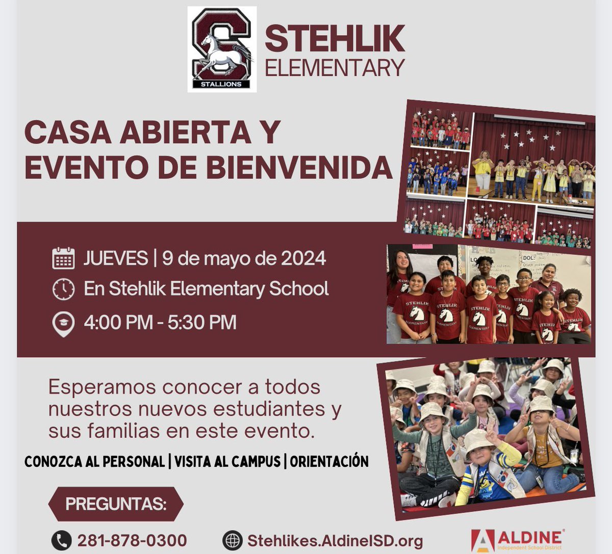 Llamando a todos los padres y estudiantes de @GrayES_AISD que asistiran a la escuela @StehlikES_AISD para el 2024-2025! Los esperamos en este evento de bienvenida!