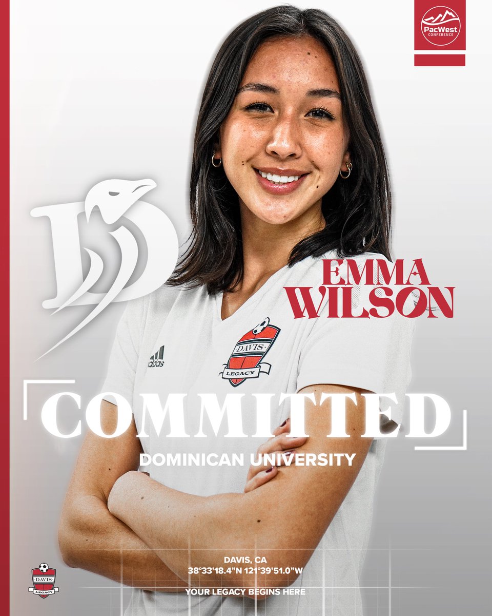 Congratulations to 06’ Emma Wilson, who recently committed to Dominican University of California !! We are very proud of you!! Go DU🐧💛⚽️

#yourlegacybeginshere | #Collegebound
