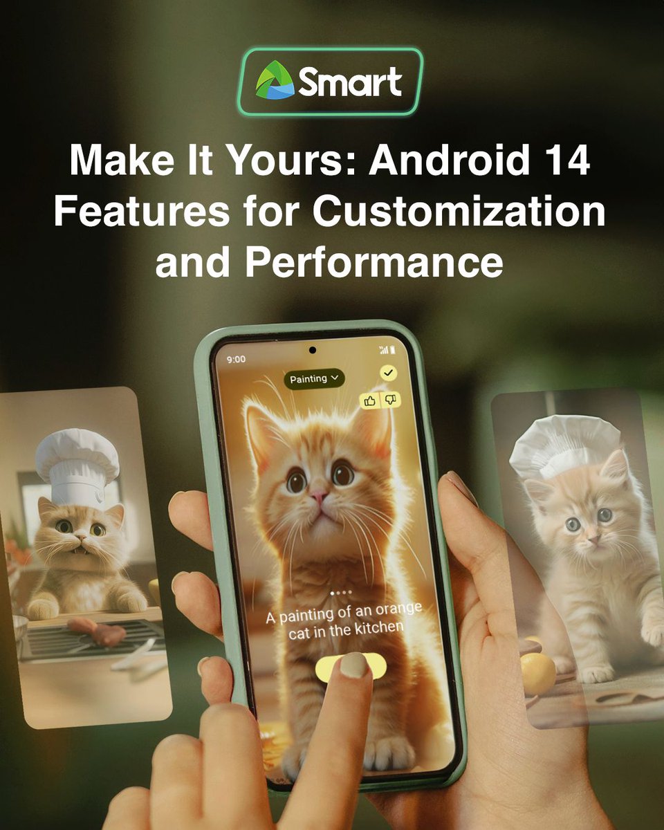 Want to enjoy better customization and performance from your Android devices? Check out these six new features introduced in the Android 14 update: smrt.ph/Android14