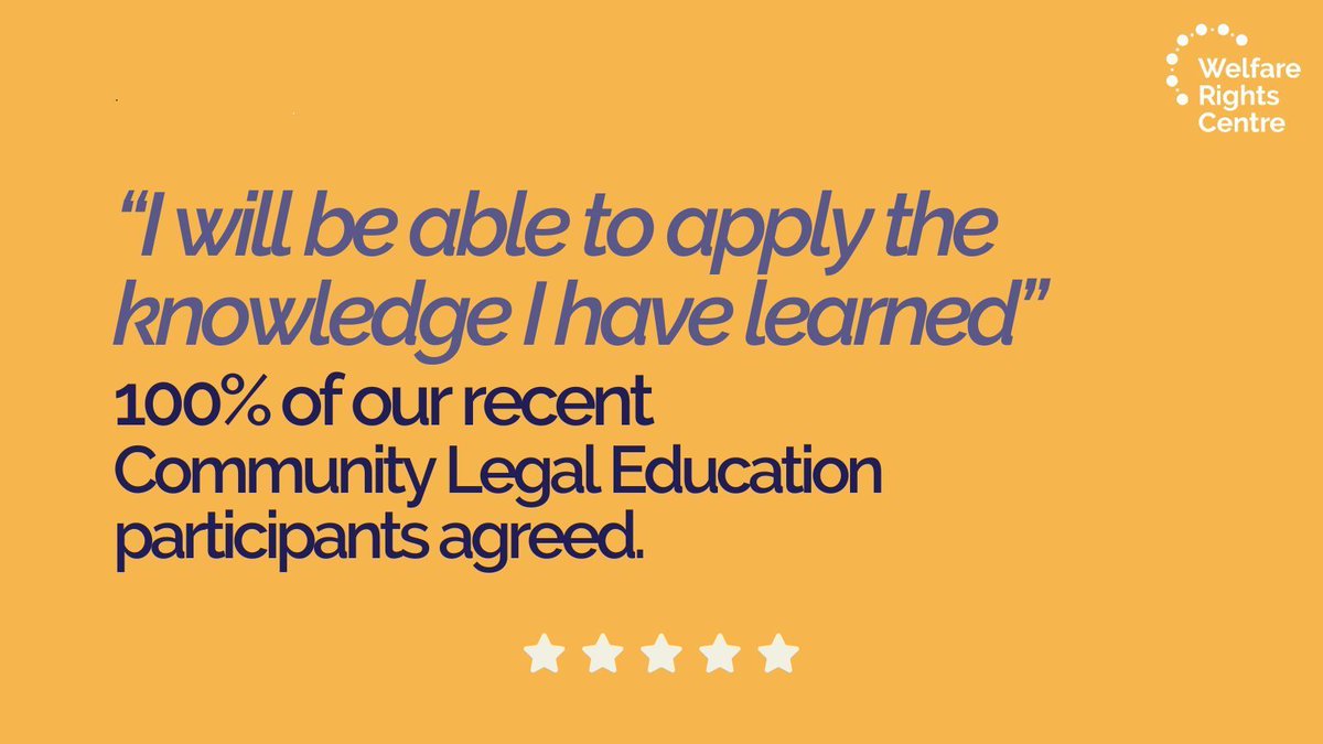 We are upskilling community workers to support vulnerable clients in navigating our social security system with our free monthly webinars. Register for our online training sessions by following the link in our bio 💛 Thanks to @EcstraAus #Centrelink #FundEqualJustice #CLC