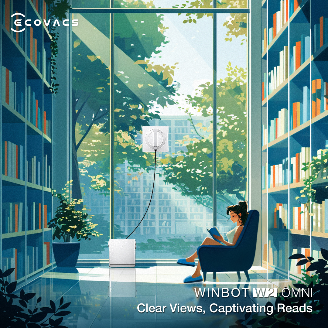 Happy #WorldBookDay! With WINBOT W2 OMNI, let your imagination roam free as it takes care of the cleaning. 📚✨ Share your top book picks and find new favorites! 📚💡 🛒 Shop Now via linktr.ee/XECOVACS #DEEBOT #DEEBOTlife #ECOVACS