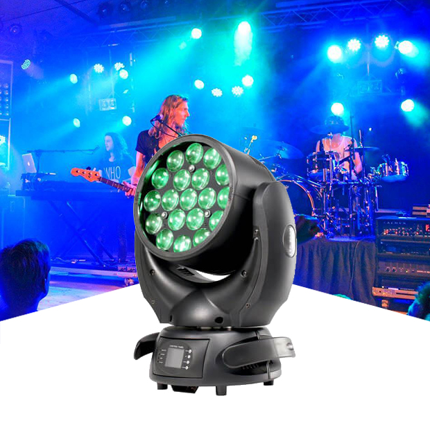 19pcs 4in1 LED Zoom Moving Head Light
Equipped with 19pcs 10W 4in1 RGBW LED Lamps Light Sources, The zoom range is from 5 degrees to 70 degrees.
The light is very suitable forstage, theater, TV, studio, discotheque.forelite.com/products/detai…