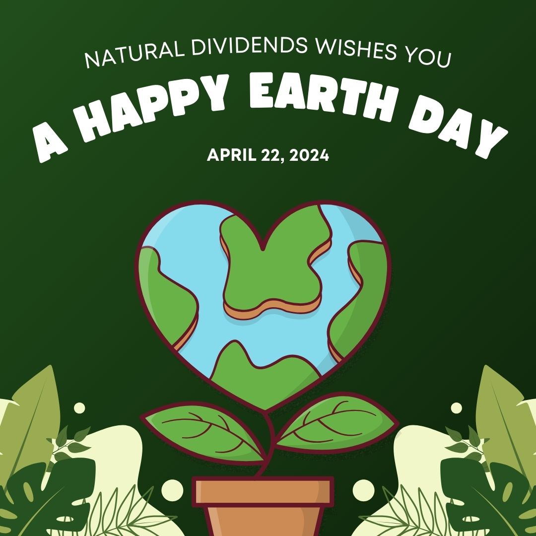 natdividends's tweet photo. Happy Earth Day from Natural Dividends! 🌎🤍 A quick reminder that we each have the power to protect our beautiful planet, which is especially important since she's the only one we got. Keep doing what you can to save the Earth and Increase Nature's Share! #earthday https://t.co/5mV0G8e6oh