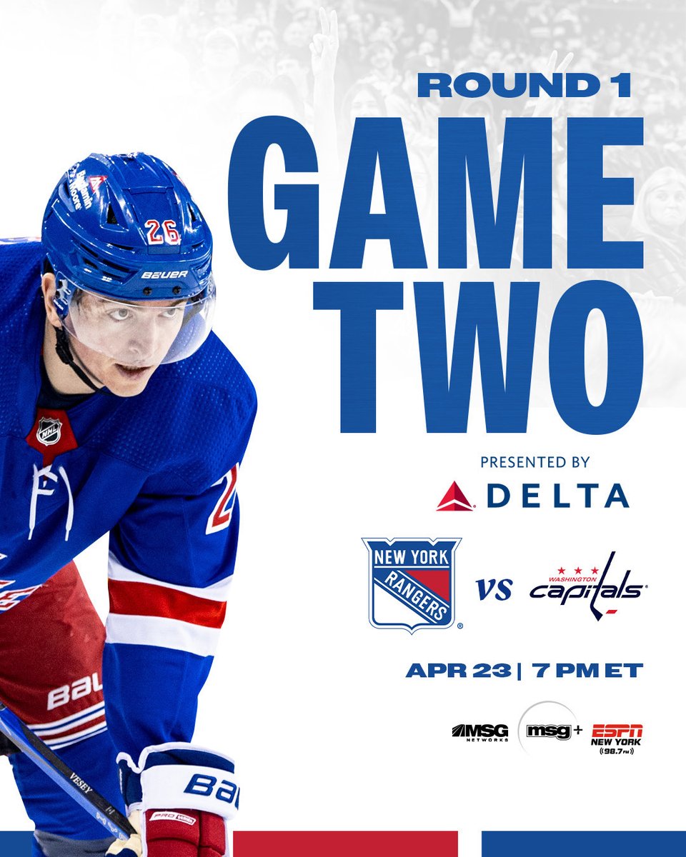 NYRangers's tweet photo. GAME DAY. https://t.co/9zOQEbZFBm
