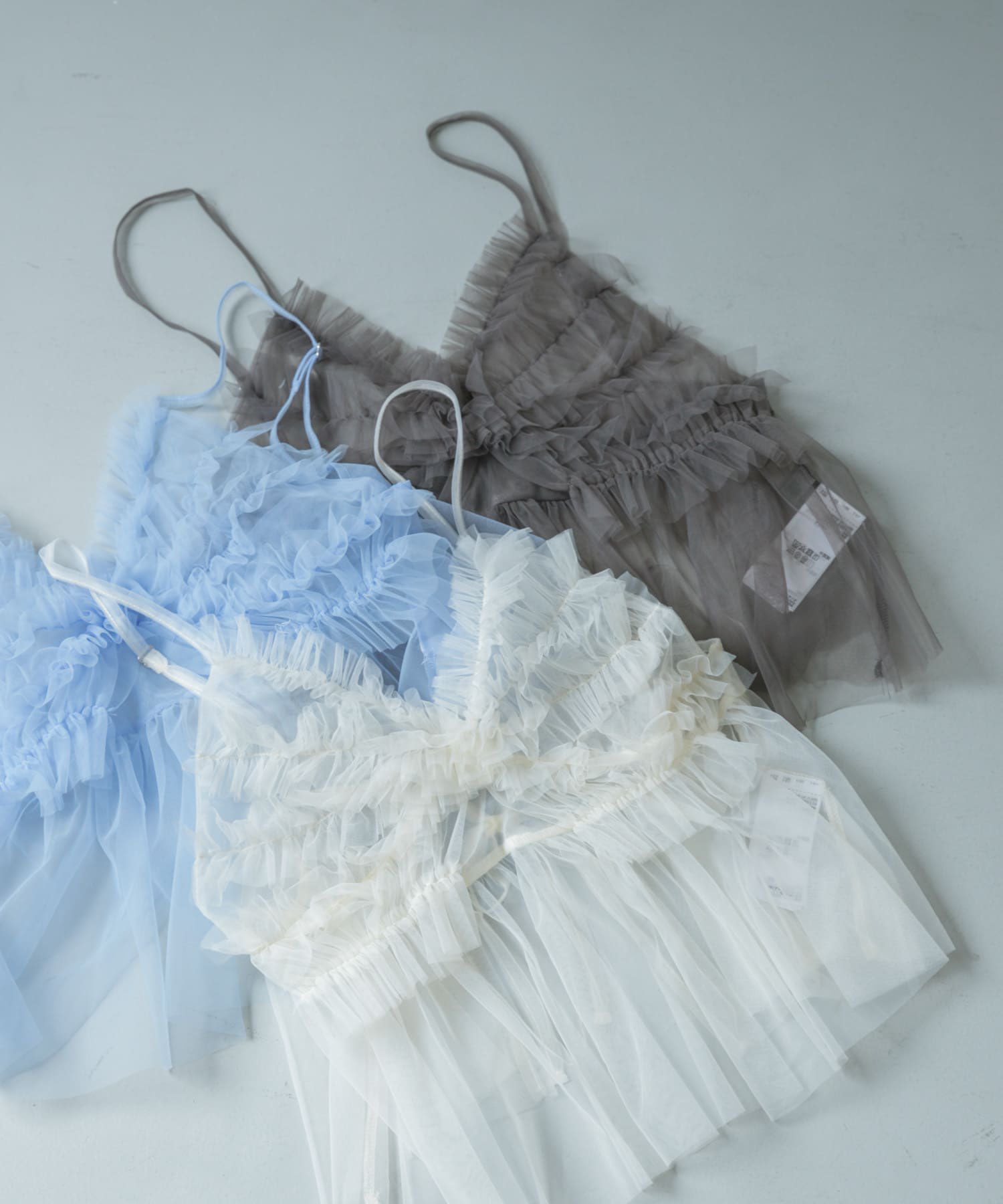 cocodeal ココディール アシメフリルチュールキャミソール アシメ