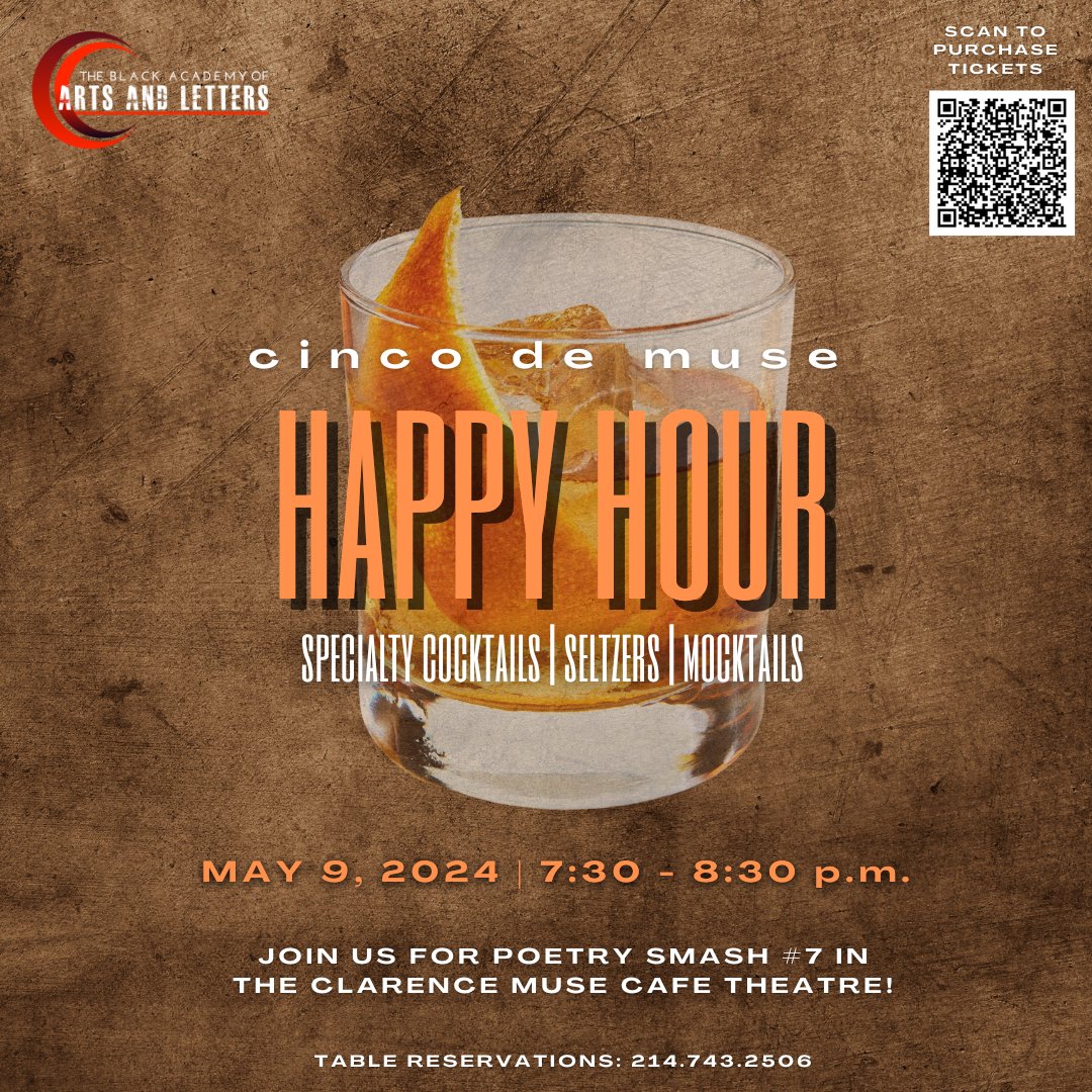 We’re celebrating #Cincodemayo 🥃🎉 in the Clarence MUSE Cafe Theatre! 🎟️ 214.743.2400 | tbaal.org or ticketmaster.com #happyhour #dallashourhour #cincodemayo #dallastheatre #nonprofit #downtowndallas #uptowndallas #bishoparts