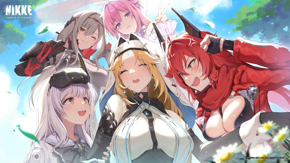 【1.5 Anniversary Update Countdown - D2】 We are only 2 days away from our 1.5 Anniversary version update! 🎉 Check out the illustration of Goddess Squad by 油锅なべる (@UGjk0925)~ A scene recorded by Liliweiss on her camera one random peaceful afternoon, a group photo of the