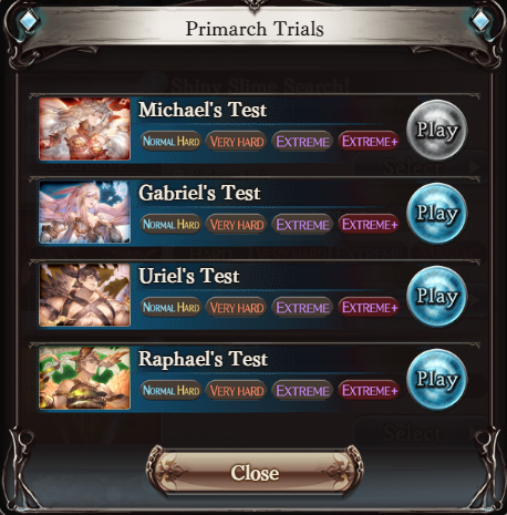 Primarch Trial daily host limitations have changed. Before: 2 total runs from the list of Michael's Test, Gabriel's Test, Uriel's Test, and Raphael's Test per day. After: 2 runs of Michael's Test, 2 runs of Gabriel's Test, 2 runs of Uriel's Test, and 2 runs of Raphael's Test