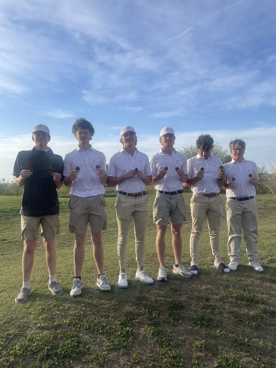 TrinityCatholic's tweet photo. Congrats TC Golf!! 

Pretty Prairie Invitational 
Team 1st   340
Eric Armour 84
5th place
Miles Blaylock 85
6th place
Lincoln Barnes 85
7th place
Matt Armour 86
9th place
Tyler Casebolt 87
10th place
Seames Hogan 91
14th place https://t.co/lEntIb9W4S