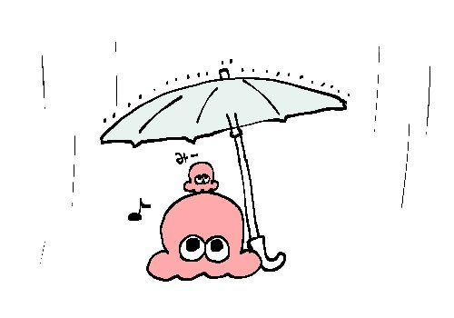 傘とタコちゃん