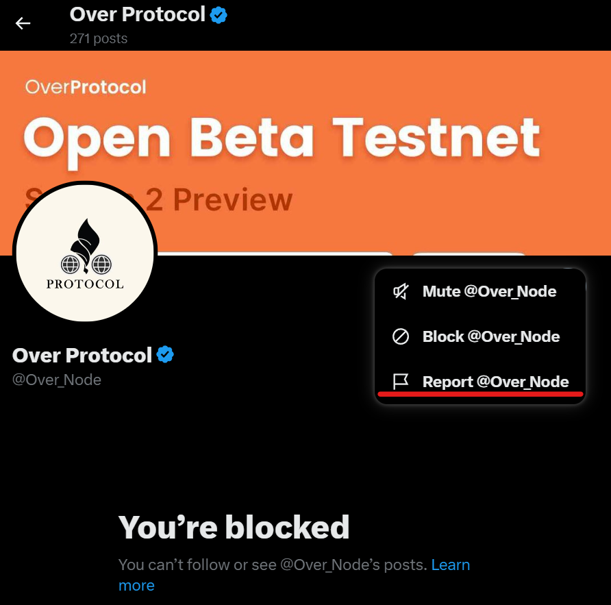 Arang_Persona's tweet photo. 🚨Scam Alert 🚨
@Over_Node is a scam account that impersonates an official account.
Please report a scam account so that more people don't fall for fake news :)