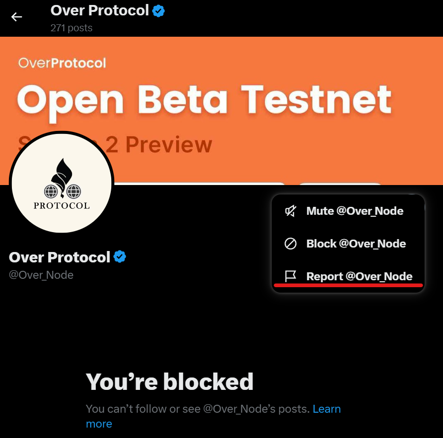 🚨Scam Alert 🚨 @Over_Node is a scam account that impersonates an official account. Please report a scam account so that more people don't fall for fake news :)