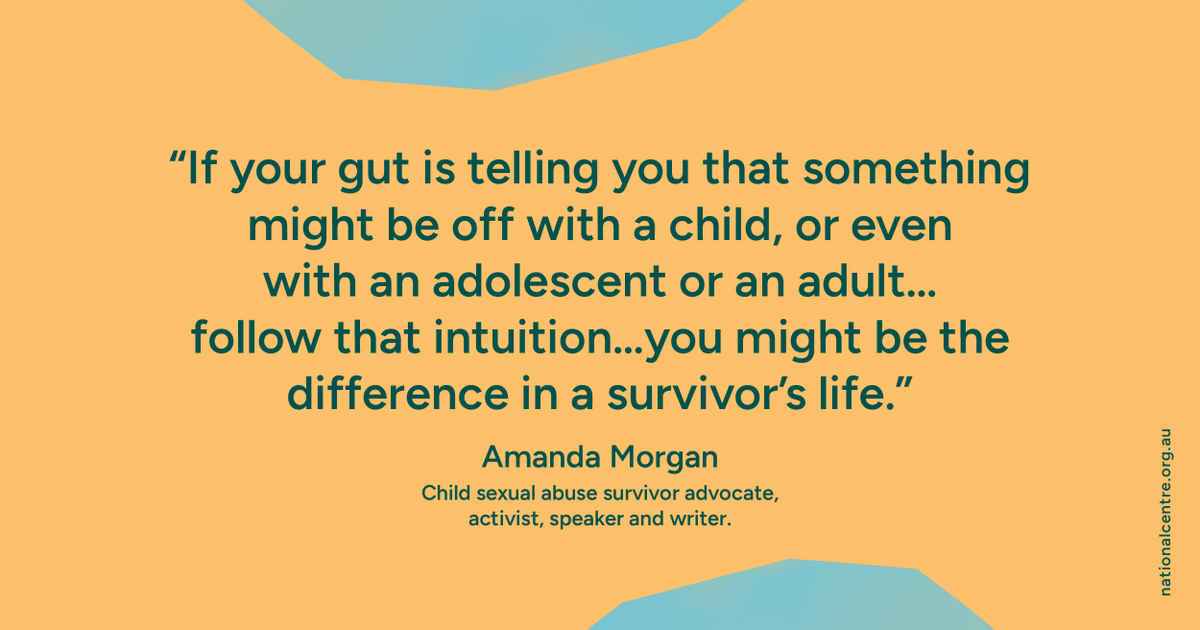 Every adult has a responsibility to be a safe person for children and young people to disclose sexual abuse to.

Learn more: nationalcentre.org.au/resource/in-co…

#hereforchange #childsexualabuse #childprotection