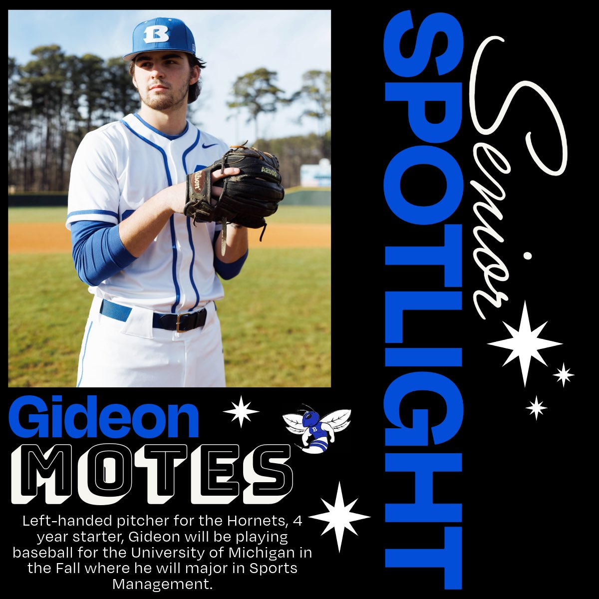 Hornet RBI Club (@clubrbi) on Twitter photo Hornet Senior Spotlight:
Left-Handed pitcher and Utility player, Gideon Motes <a href="/gideon3motes/">Gideon Motes</a>
Senior Night is tomorrow night, April 23rd. Hornet Senior Spotlight:
Left-Handed pitcher and Utility player, Gideon Motes <a href="/gideon3motes/">Gideon Motes</a>
Senior Night is tomorrow night, April 23rd.