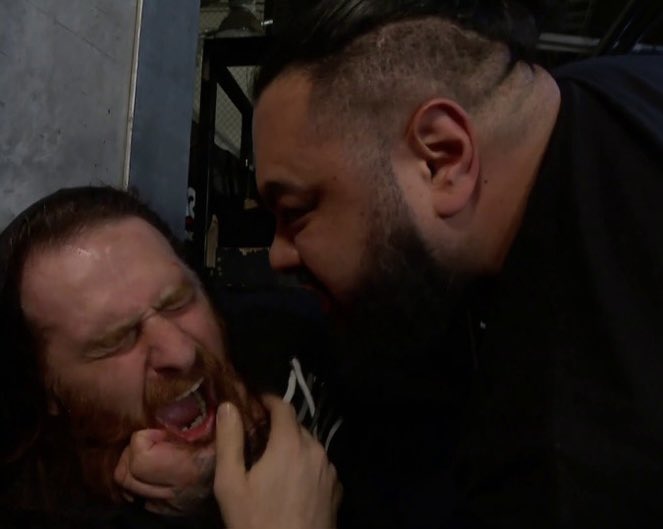 When @SamiZayn says @Vegemite doesn’t taste amazing! Hey @RheaRipley_WWE @BRONSONISHERE 😢 #WWERaw