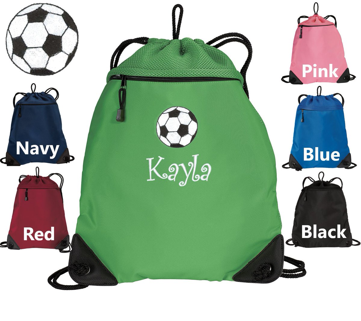 Personalized Soccer Coach Cinch Pack, Coach Gift, Drawstring Gym School PE Pool Backpack, Embroidered Soccer Monogrammed with Custom Name etsy.com/listing/839401…
 #personalized #BoysGift