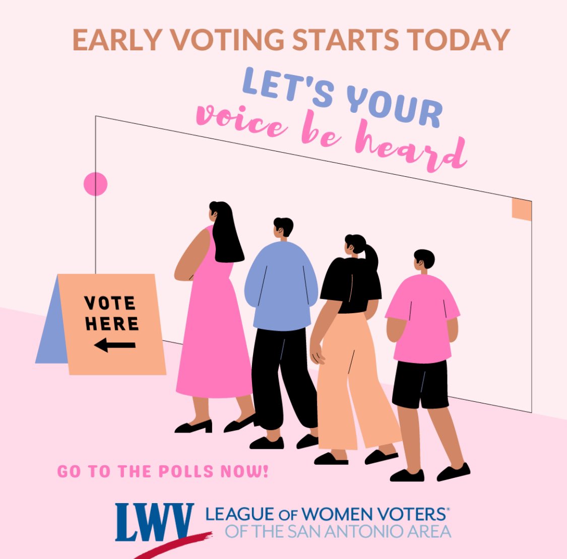 Today is the first day of Early Voting in the local elections! You can vote early now through Tuesday, Apr. 30th. 

Your vote matters!

#BeATexasVoter in the #LocalTXElections!