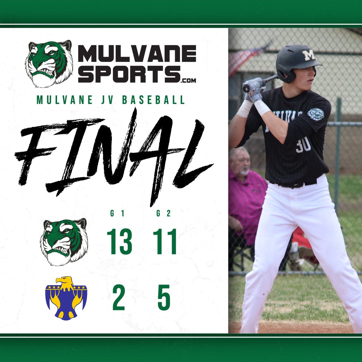 ⚾ Mulvane Baseball had themselves another evening with a sweep over Circle. The Varsity won both games 11-0 and 18-4 and the JV boys won their games 13-2 and 11-5. Jr Nolan Fevurly smashes his second home run of the season tonight as well! Great job fellas! 💪 <a href="/MulvaneBasebal1/">Mulvane Baseball</a>