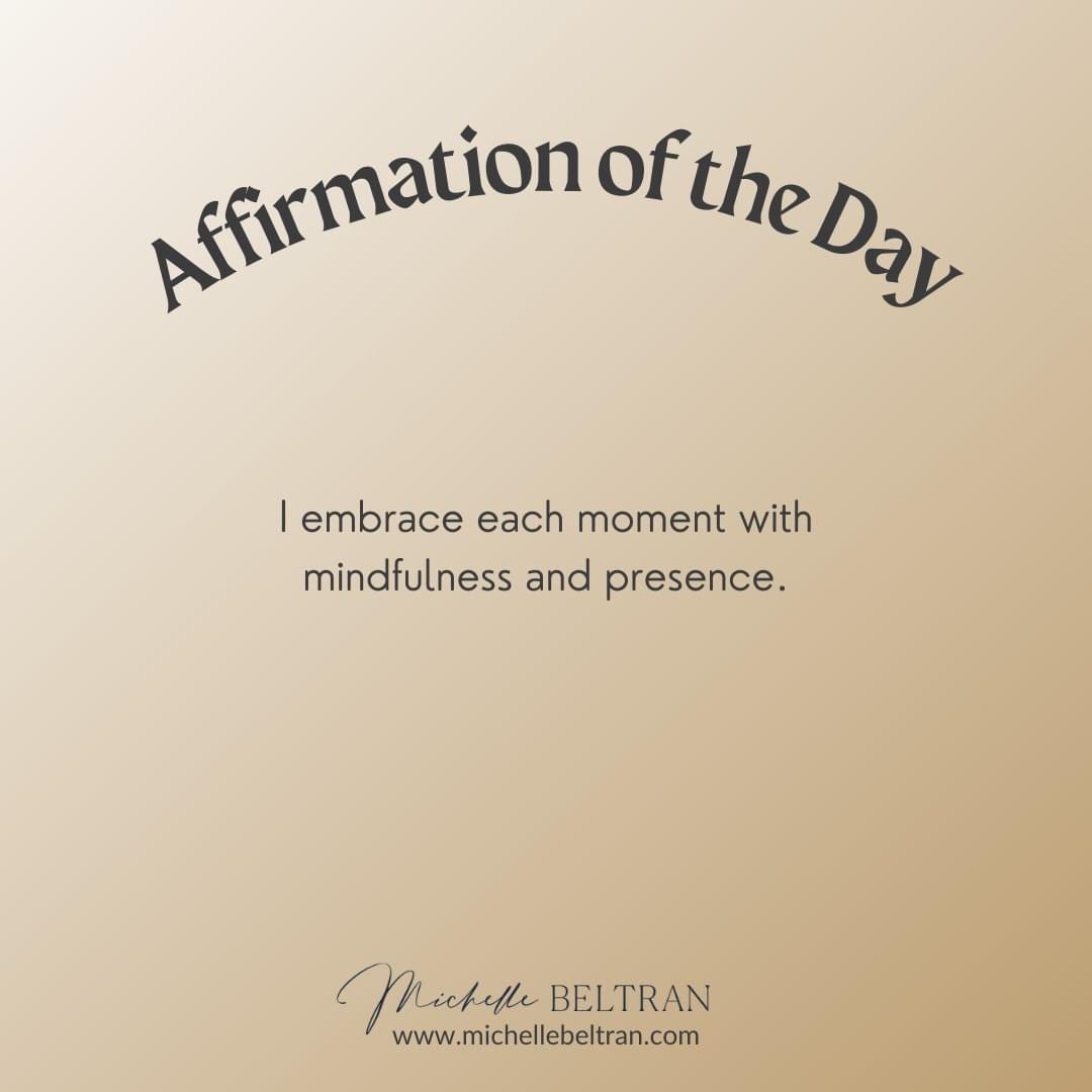 MediumMichelle's tweet photo. Affirmation of the Day ✨✨
"I embrace each moment with mindfulness and presence."
In the beauty of the present moment, I find peace, clarity, and the fullness of life. 🌼🌿
#TrustingIntuition #ConfidentGuidance #CrystalClearClarity #AuthenticPath #ManifestingDreams
#AffirmationOfTheDay #PsychicEnergies #IntuitiveInsights #EmbracingIntuition #DivineGuidance #TrustTheWhispers #FlowWithGrace #PsychicAwareness #ClarityWithin #TuningIntoTheUniverse
#michellebeltran #psychic #psychicmedium #intuitivelifecoach