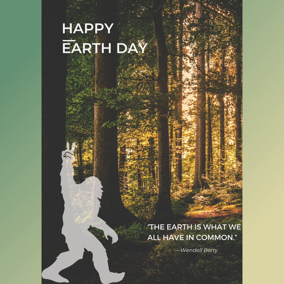 ycmopod's tweet photo. Love your mother! 🌏🌱💙…and Bigfoot 😉 https://t.co/PWez1JcLW8