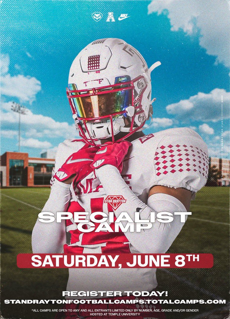 Super excited to be invited to the @Temple_FB special teams camp. Thank you @CoachJohnFisher 

@TSchureman @QC_football @TheChrisRubio @AZKicking @Joe_Lang_ @jclang5