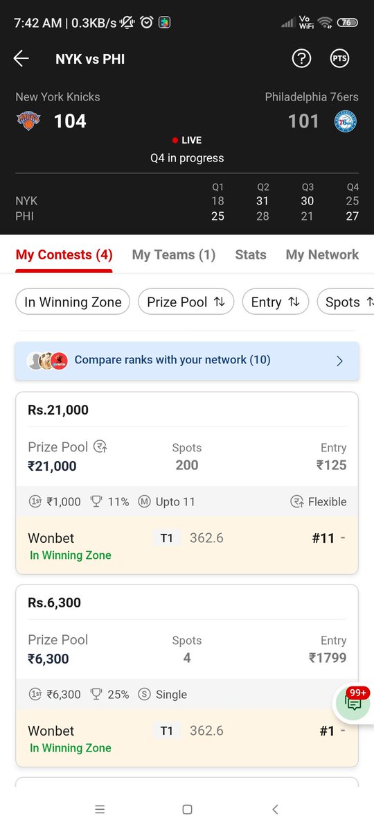 Harish220298's tweet photo. Clean Sweep in NBA
125=1000 (8times return)
#Dream11 #fantasy1Cricket #imGautham19 #IPL #CricInformer #FantasycricPro #StarFootball #IndianFootball @sathishvjwsrk #NBAPlayoffs #NBA #NBAPlayoffs2024
Link
https://t.co/9c4ae0Sjem https://t.co/ViNNtU5lyS