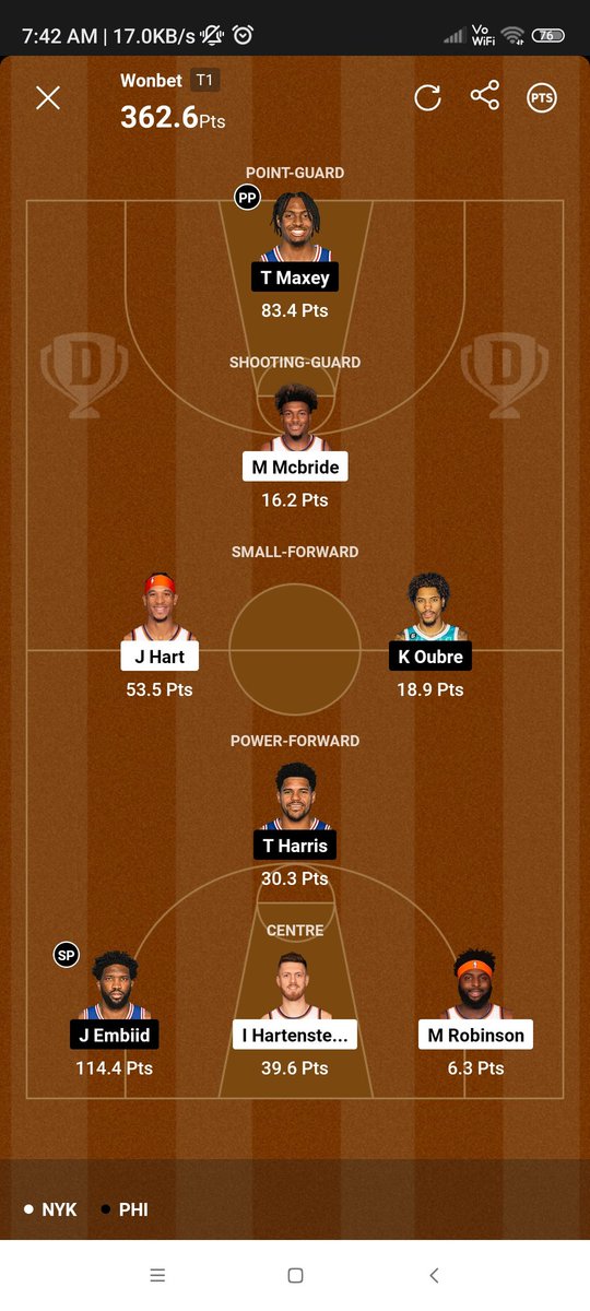 Harish220298's tweet photo. Clean Sweep in NBA
125=1000 (8times return)
#Dream11 #fantasy1Cricket #imGautham19 #IPL #CricInformer #FantasycricPro #StarFootball #IndianFootball @sathishvjwsrk #NBAPlayoffs #NBA #NBAPlayoffs2024
Link
https://t.co/9c4ae0Sjem https://t.co/ViNNtU5lyS