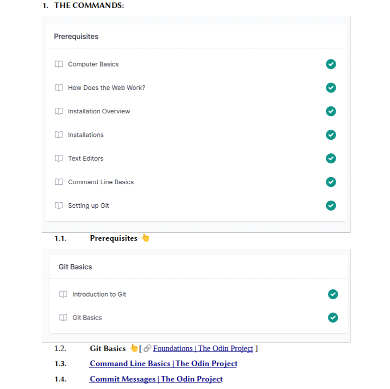 codingjogo's tweet image. - Prerequisites
- Git Basics
- Command Line Basics | The Odin Project
- Commit Messages | The Odin Project