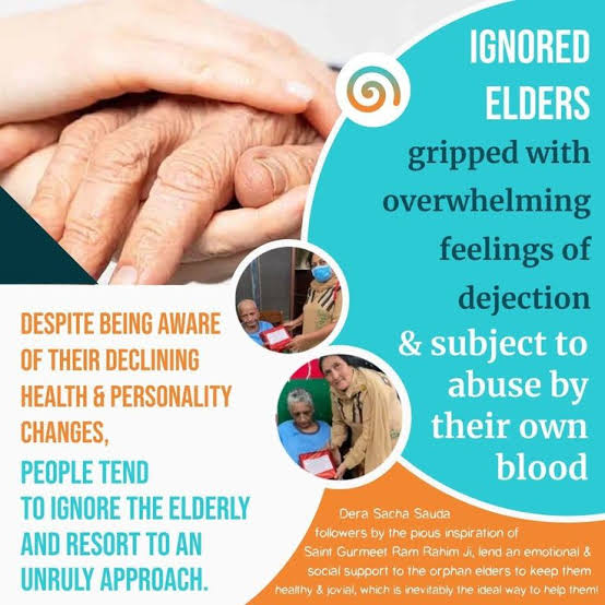 Respect your elders, take time for your parents. Under the CARE initiative Volunteers of Dera Sacha Sauda visit old age care homes once in a week and spend time with elderly people.
With the Inspiration of Saint MSG Insan 🙏😇 
#ElderlyCare