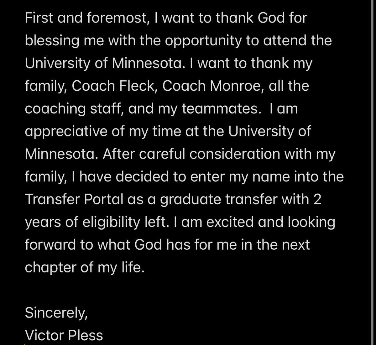 Victor Pless tweet media