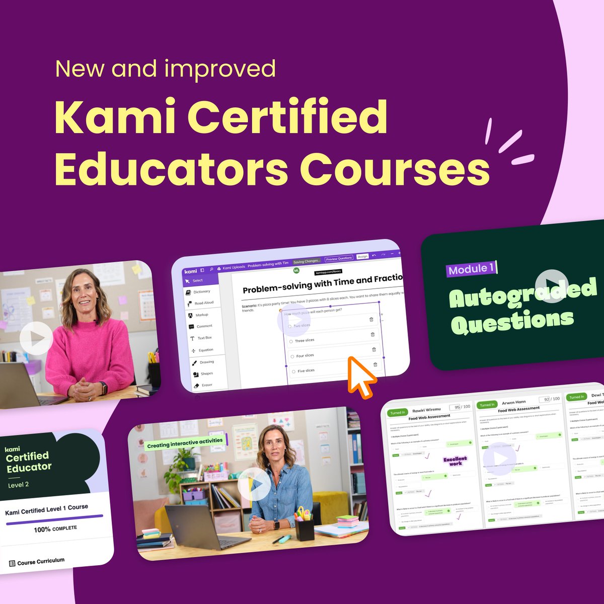 Learn all the time-saving workflows and teacher tips in under 30 mins, and earn a badge and certificate to share 🏅 Plus, the first 1,000 people to complete Level 1 will be in to win a $1k classroom shopping spree 🎁 Get Certified ➡️ kamiapp.com/certified/