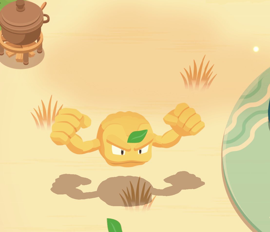 takachiho7's tweet image. 今日の岩倉の天気は小雨☔️
ポケモンスリープの色違いイシツブテ、葉っぱがいい感じに舞ってみかんみたい🍊
上司がand moreってアーティストグループのひとつで大小様々なライブに出るんだなーと思ってたらしいです🤣面白いー😂😂
 #企業公式が地元の天気を言い合う  #ポケモンスリープ  #andmore