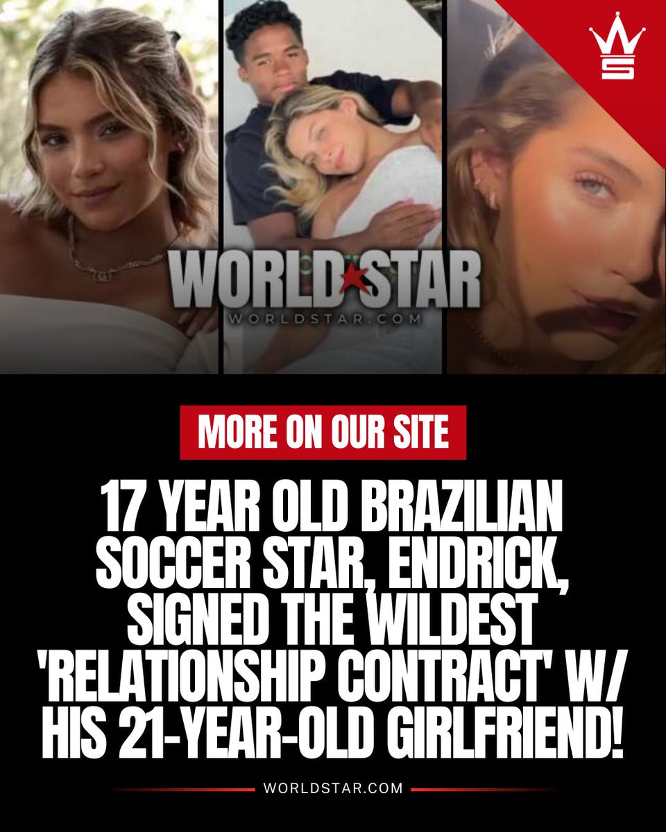 17 Year Old Brazilian Soccer Star, Endrick, Signed The Wildest 'Relationship Contract' W/ His 21-Year-Old Girlfriend! worldstar.com/videos/wshhNk9…