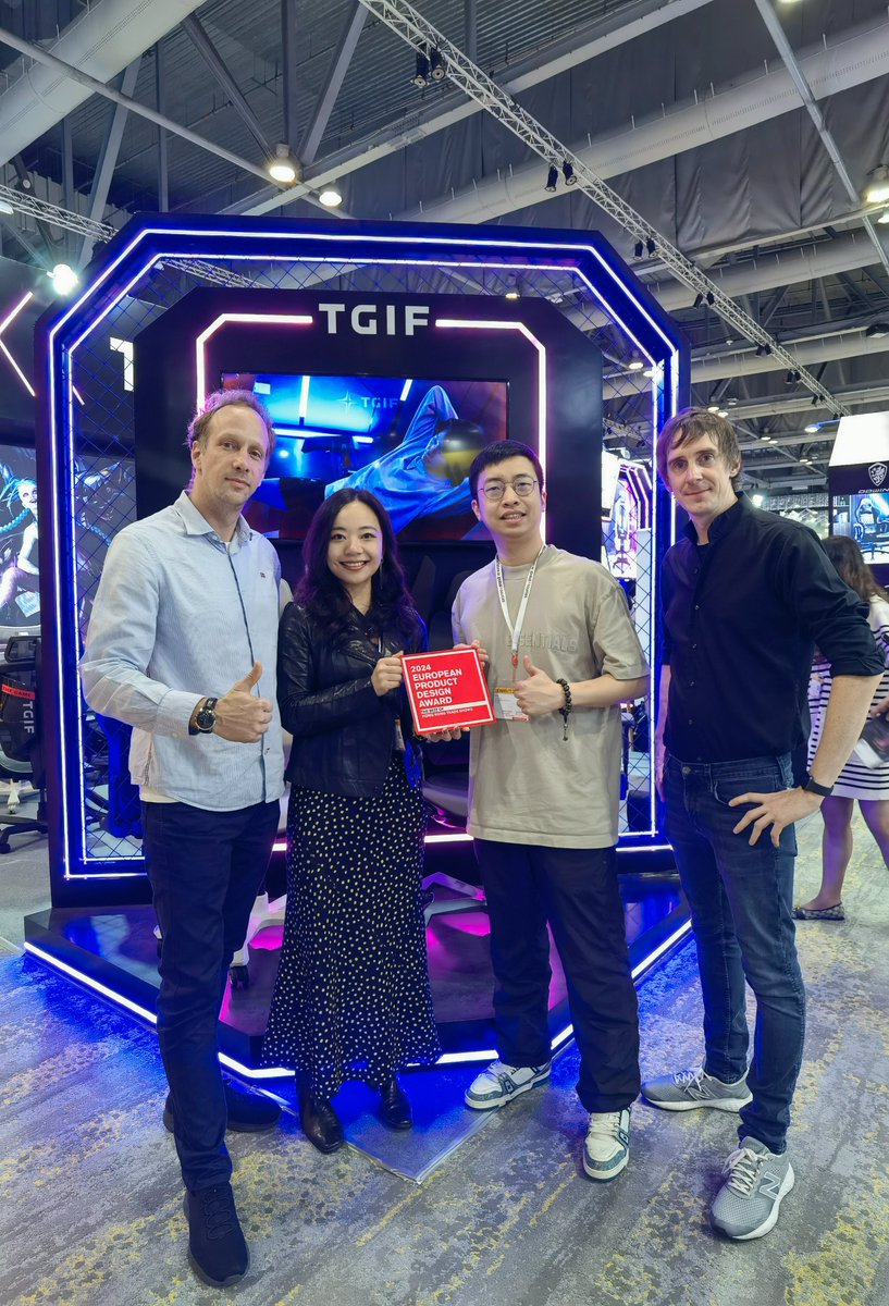 #TGIFGamingChair won the Best of Hong Kong Trade Shows, special thanks to the 2024 European Product Design Award🏆