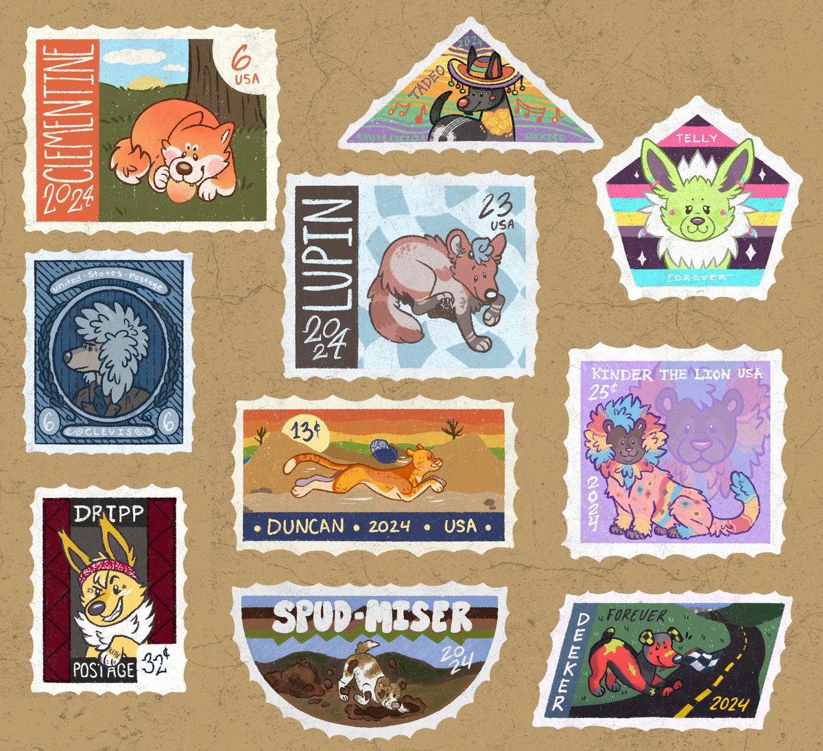 DemonLupin's tweet photo. Bought stamps the other day and it gave me the idea to do stamps of Oc’s!

These will be $15 for singles.
or $12 if you buy more then one at a time!

Payment can be through PayPal, Venmo, or Cashapp. Please fill out the form below to order!
#commisionsopen https://t.co/OgUwX8EPHG