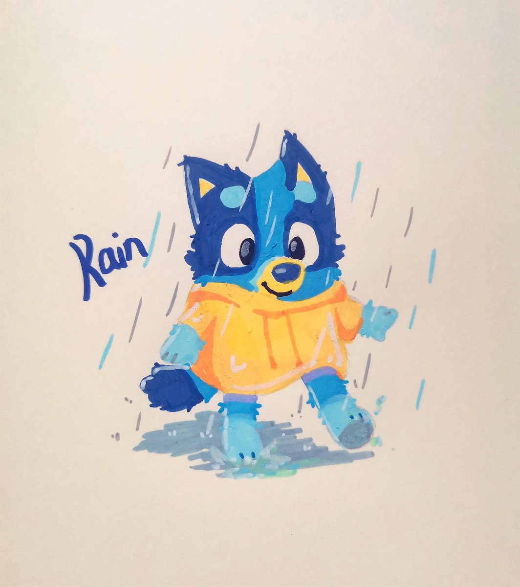 Another day of raining🌧☔️
#Bluey #blueyart #blueytwt
#blueyfanart