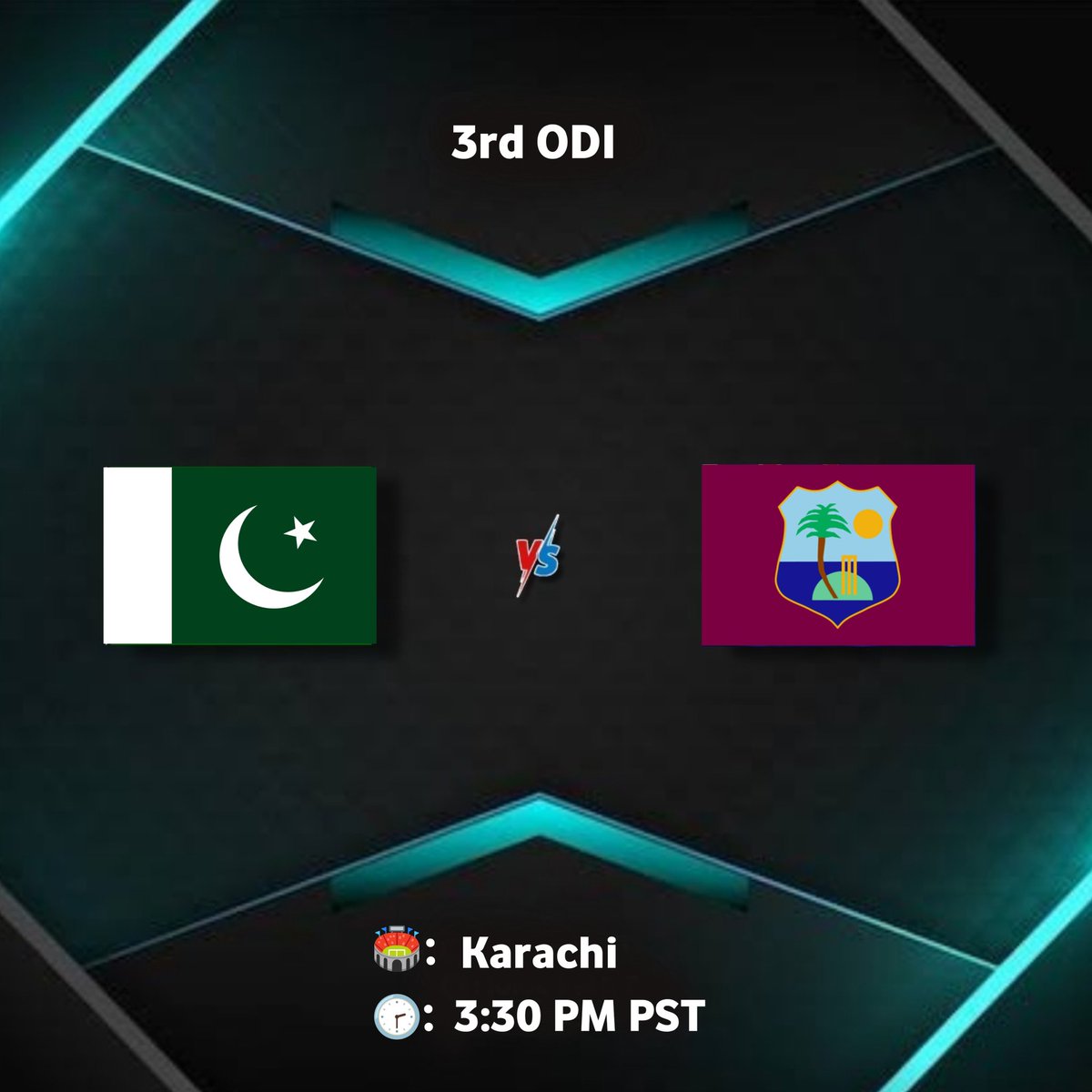 MATCH DAY

West Indies Women tour of Pakistan 2024
3rd ODI

🏟️: Karachi 
🕜: 3:30 PM PST

#PAKvWI #Pakistan #WestIndies