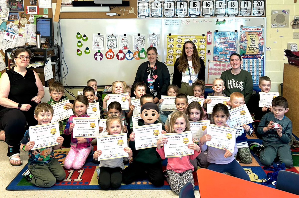 Laura Patenaude (@mslpatenaude) on Twitter photo The Kindergarten class <a href="/stscatholic/">St. Stephen's</a> just became Story Champs!!!📚🎉 They’ve been developing their oral language skills through storytelling. Congratulations to the Kinder Team & <a href="/insidevoiceslp/">Meagan Courneyea</a> for fostering young imaginations and empowering little voices! The Kindergarten class <a href="/stscatholic/">St. Stephen's</a> just became Story Champs!!!📚🎉 They’ve been developing their oral language skills through storytelling. Congratulations to the Kinder Team & <a href="/insidevoiceslp/">Meagan Courneyea</a> for fostering young imaginations and empowering little voices!