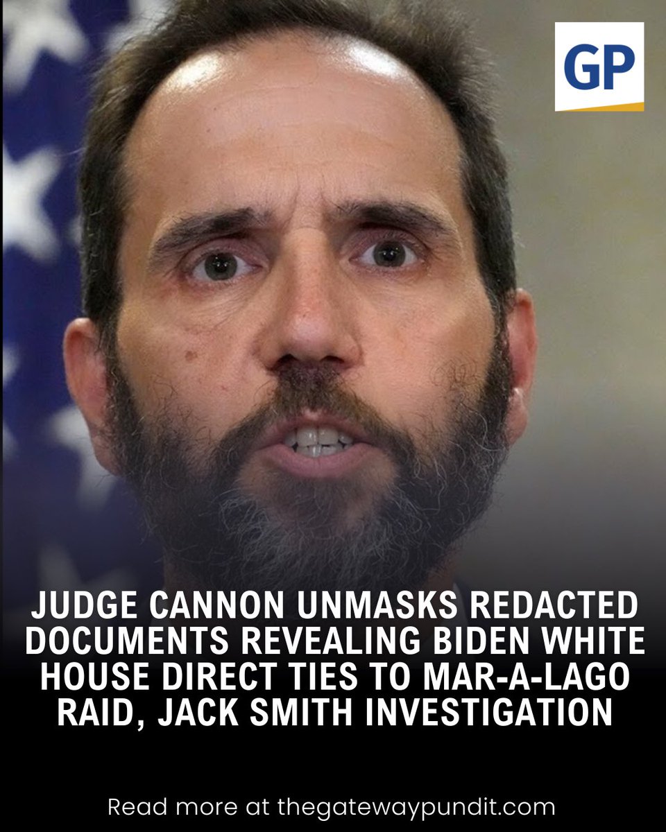 Judge Aileen Cannon on Monday ordered key evidence in Jack Smith’s classified documents case to be unredacted. The newly unredacted documents revealed Biden’s White House had direct ties to the Mar-a-Lago raid. The Biden Regime was also directly tied to Jack Smith’s…