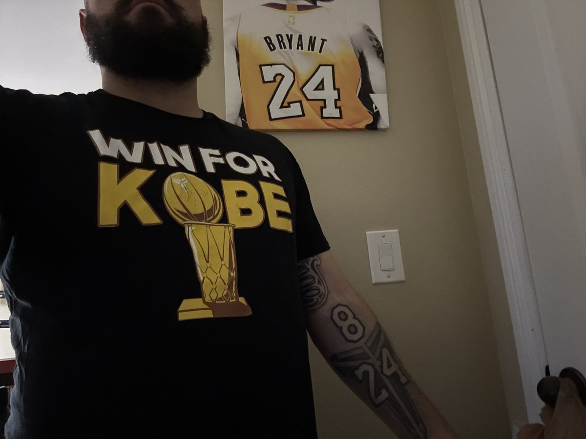 Fersteezy's tweet image. Different year but the mission will always remain the same. 
#WinForKobe

On the Lakers last championship run @GoldenKnightGFX brought out one of the dopest shirts ever. Hands down!