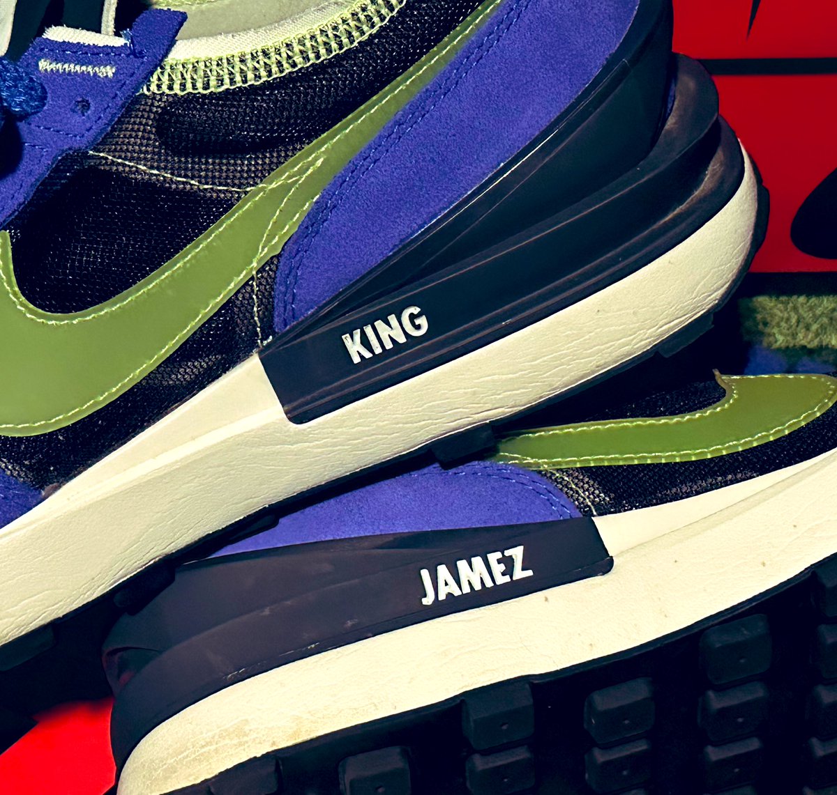 DJKingJam's tweet photo. It is what it is 😉👍🏼👟💯 #KingJamezProductions
#Nike #Sneakerhead #waffleone #nikebyyou https://t.co/v3rJ5Ur3jO