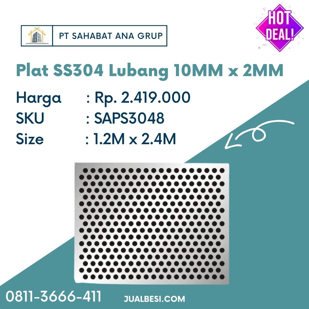 Plat SS304 2mm lubang 10mm

Harga : Rp. 2.419.000
SKU : SAPS3048
Size : 1.2Mx2.4M

PT Sahabat Ana Grup
#1 Pusat Material Konstruksi di Surabaya
Suplier dengan Produk Terlengkap, Harga Bersahabat dan Pengiriman Cepat.

Untuk info lebih lanjut silahkan hubungi marketing 08113666411