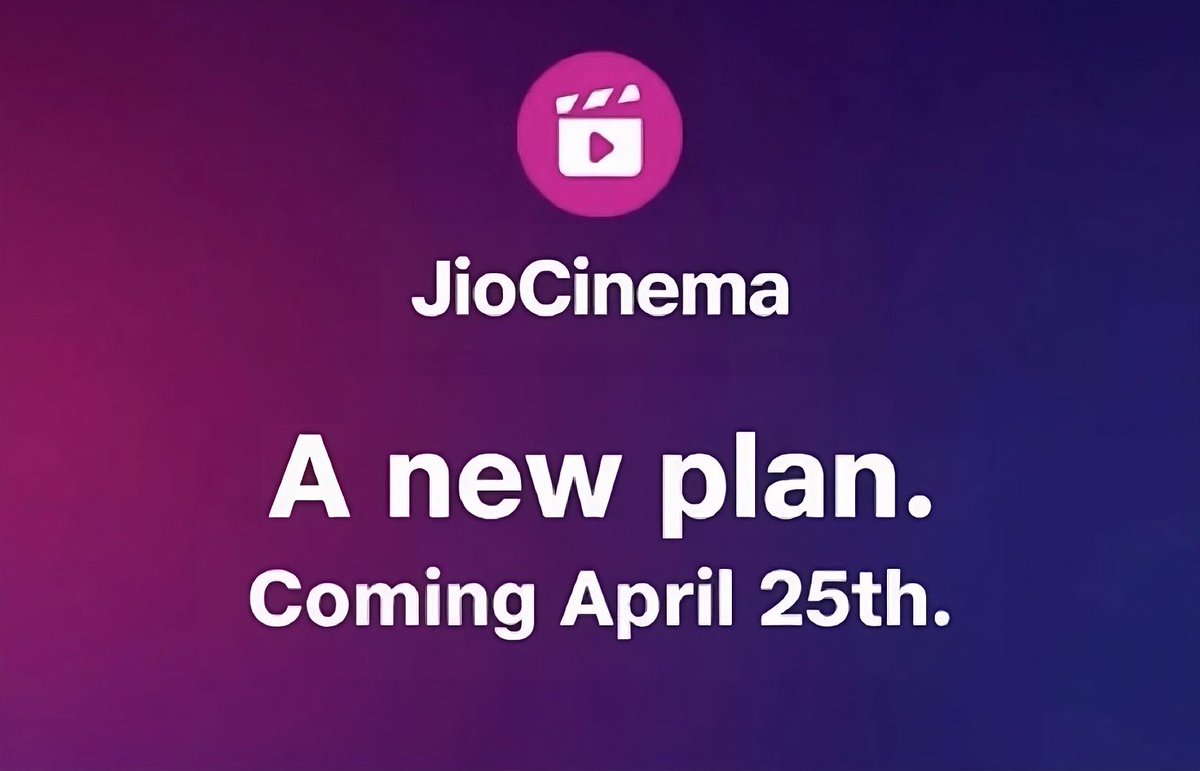 #JioCinema will announce new ad-free plans on April 25th.