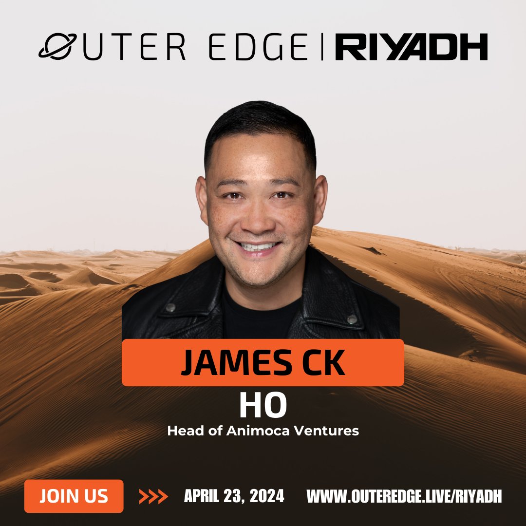 🌟 Explore the fascinating future of web3 innovation with James CK Ho (@JIQQYJONES), Head of @AnimocaVentures, as he takes the stage at Outer Edge, Riyadh—the leading web3 innovation forum in Riyadh, Saudi Arabia on April 23! 💡 #OuterEdge #Riyadh #Web3Innovation 🔮